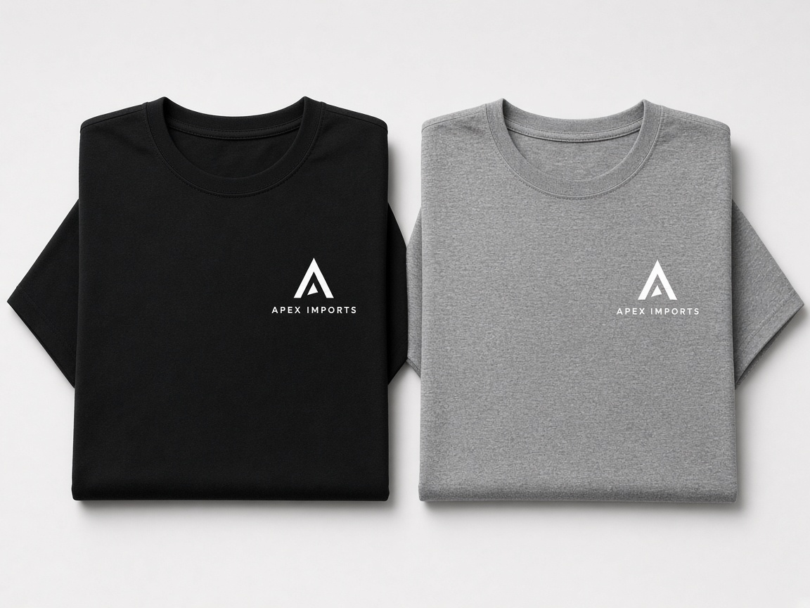 Black and gray Apex Imports t-shirts