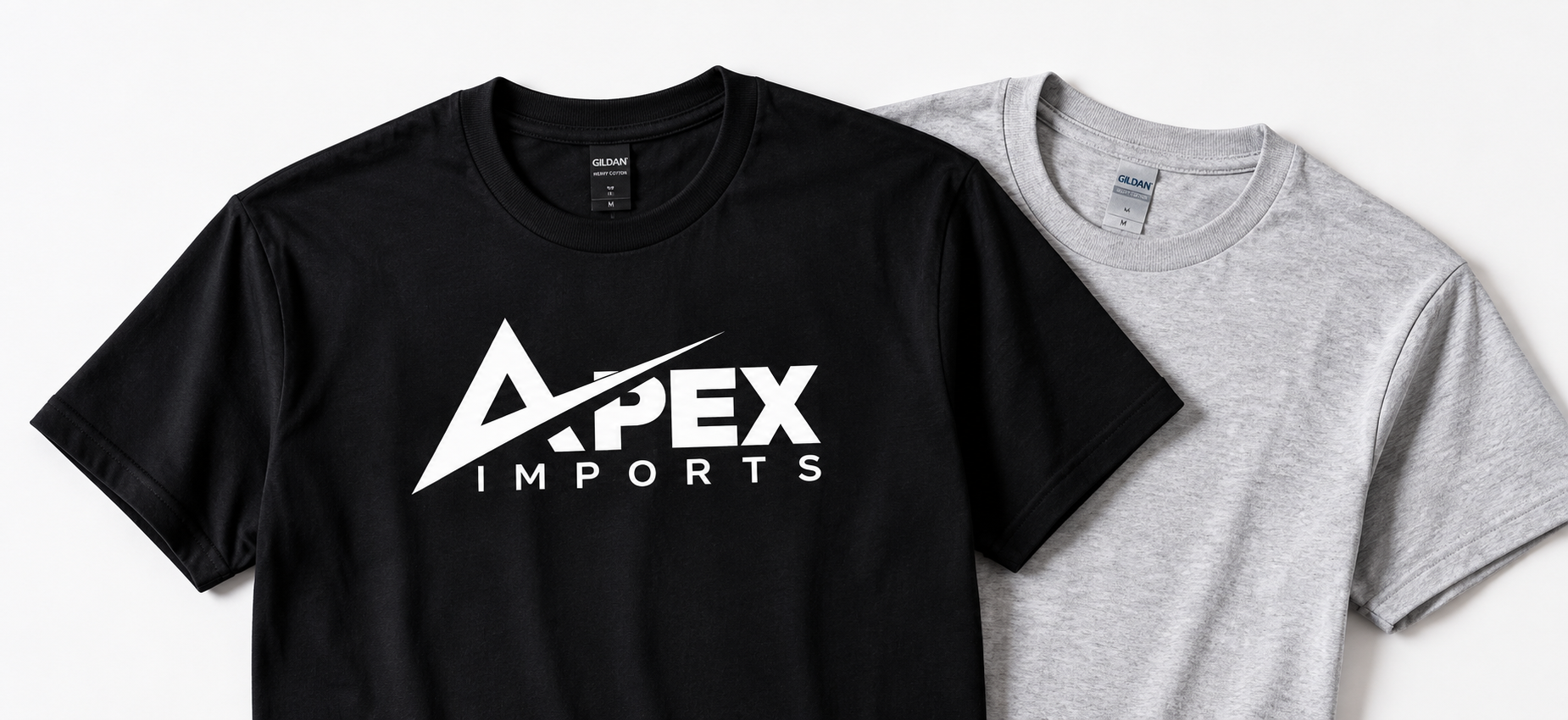 Folded branded t-shirts